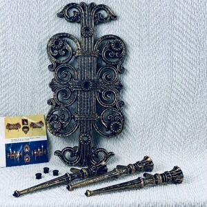 Dart Homco Wall Sconce Decor‎ Gold Hollywood Regency Goth Candelabra Candle 4193